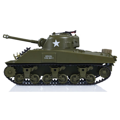 US Stock 1/30 Heng Long Sherman M4A3 3841-01 RC Battle Tank Infrared Combat 2.4G Remote Controlled&nbsp; Sound Light