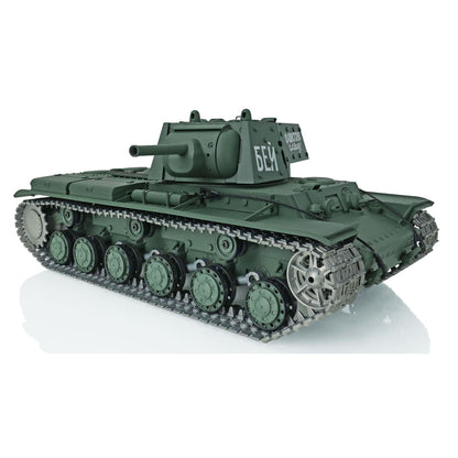 Henglong 1/16 TK7.0 Promotion Soviet Union KV-1 RTR RC Tank 3878 360 Degrees Turret Smoke BB IR Metal Barrel Tracks Sprockets Idlers Wheels Gearbox