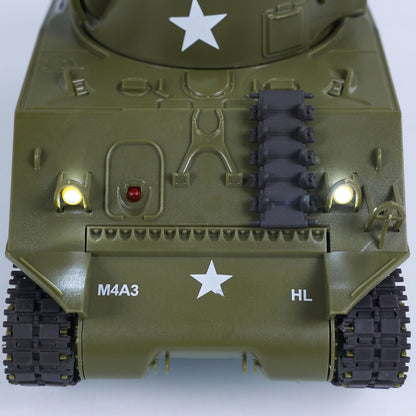 US Stock 1/30 Heng Long Sherman M4A3 3841-01 RC Battle Tank Infrared Combat 2.4G Remote Controlled&nbsp; Sound Light