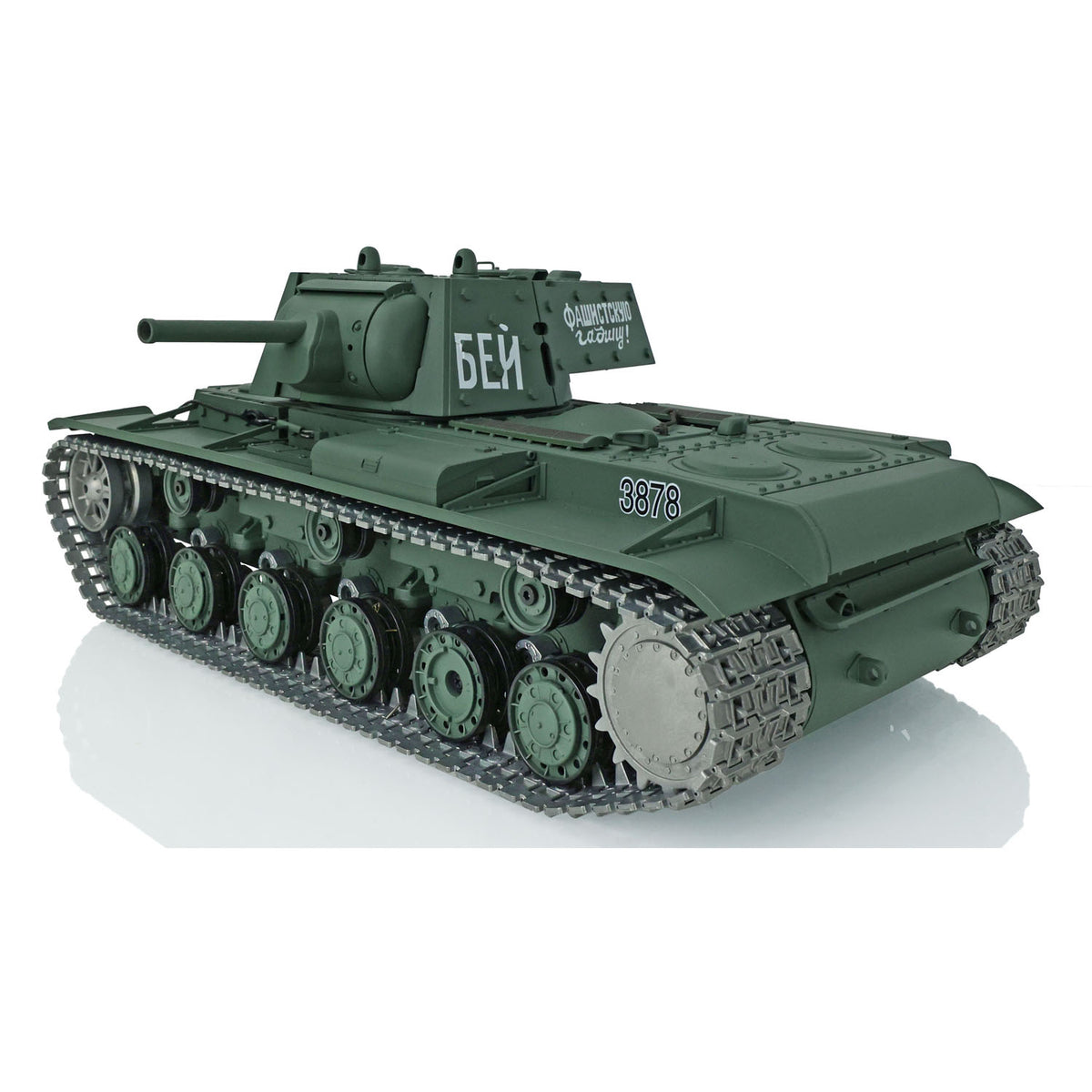 $30 OFF 11.11 Flash Sale Henglong 1/16 TK7.0 Promotion 2.4G Soviet KV-1 3878 RTR RC Tank BB IR Smoke 340 Degrees Turret Light Sound Metal Sprockets Idler Wheels Tracks Gearbox