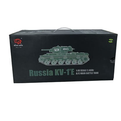 Henglong 1/16 7.0 3878 Soviet KV-1 RTR RC Tank FPV BB IR 360 Degree Turret Smoke Metal Barrel Drive Idlers Road Wheels Tracks Steel Gearbox