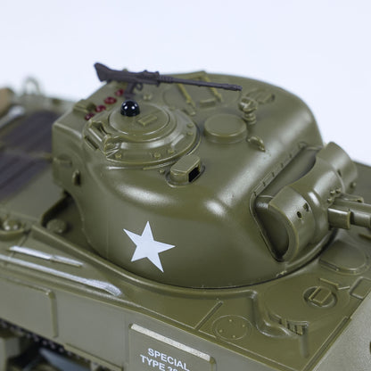 US Stock 1/30 Heng Long Sherman M4A3 3841-01 RC Battle Tank Infrared Combat 2.4G Remote Controlled&nbsp; Sound Light