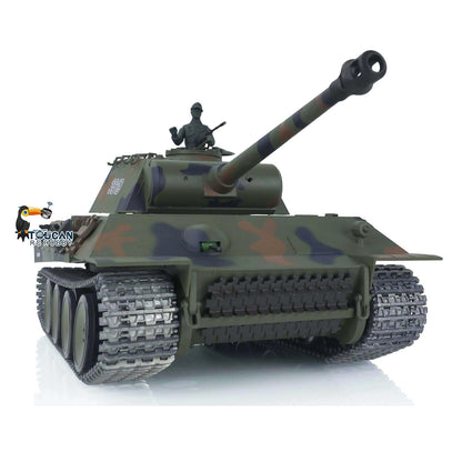Henglong 1/16 7.0 Upgraded Metal German Panther V RC Tank 3819 360 Degree Turret Rotation Metal Tracks Sprocket Wheels Infrared Combating System
