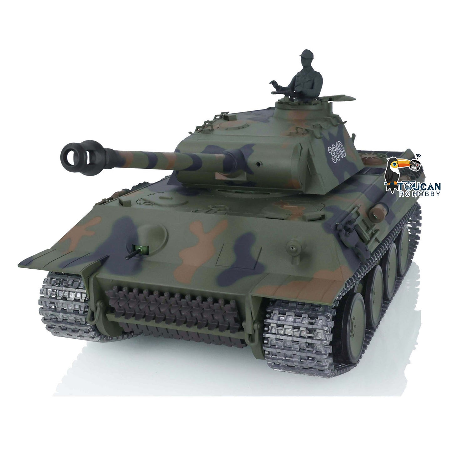 Henglong 1/16 Snow 7.0 Upgraded Metal Version German Panther V RTR RC Tank 3819 Metal Sprocket Wheels Infrared Combating System