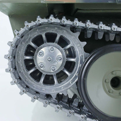 Henglong 1/16 7.0 Upgraded Metal 3819 German Panther V RC Tank IR BB 360 Degree Turret Smoke Metal Tracks Drive Idler Wheels Gearbox
