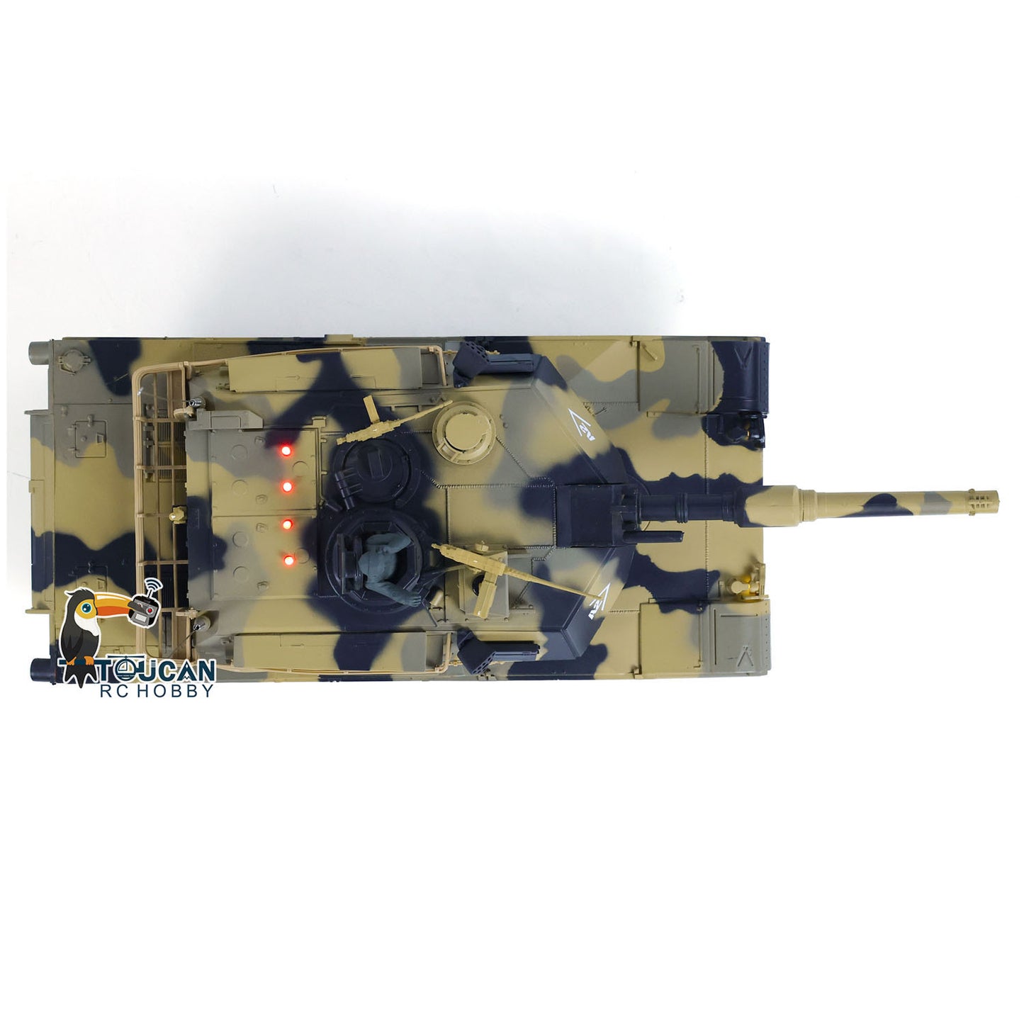 Henglong 1/24 Plastic 3816 AbramsM1A2 RC Tank Model with Infrared Combat Turret Elevation and Depression Sound Light