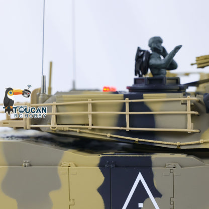 Henglong 1/24 Plastic 3816 AbramsM1A2 RC Tank Model with Infrared Combat Turret Elevation and Depression Sound Light