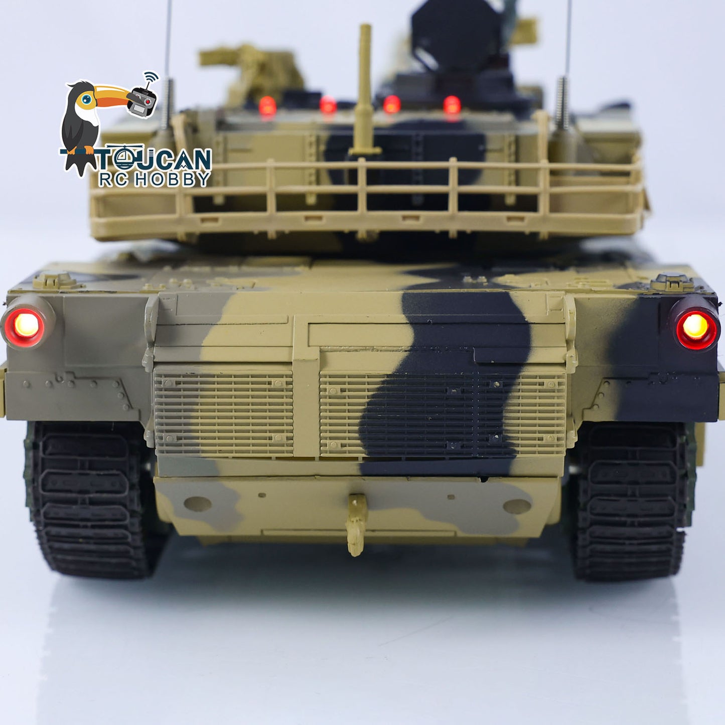 Henglong 1/24 Plastic 3816 AbramsM1A2 RC Tank Model with Infrared Combat Turret Elevation and Depression Sound Light