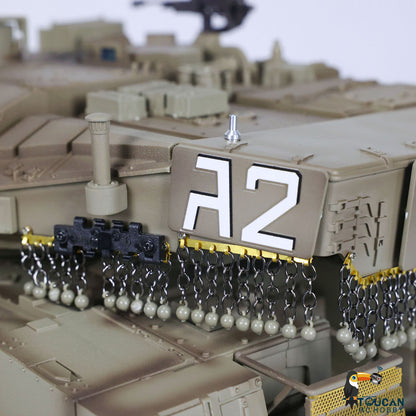 Heng Long RC Tanks Model 1/16 Scale IDF Merkava MK IV With Airsoft Open Fire Smoking 360 Turret Rotary Recoil Barrel