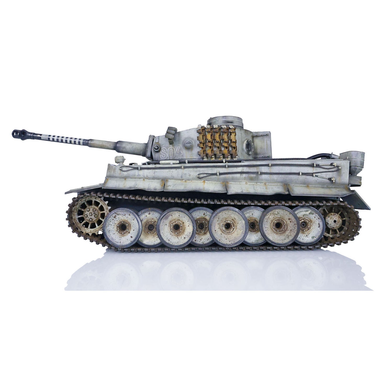 1/16 Henglong 7.0 3818 Tiger I RTR RC Tank FPV 360 Degree Turret Barrel Recoil Smoke Metal Tracks Road Drive Idler Wheels Hand Spray Painting Color