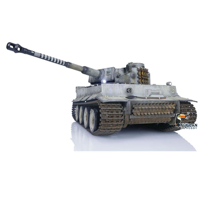 Henglong 1/16 Plastic Painted 7.0 RC Tank 3818 Tiger I Military Armored Vehicleual Spray Collection Model FPV 360 Turret