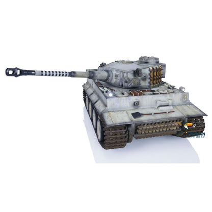 German Tiger I RC Tank 1/16 Heng Long Upgrade 7.0 FPV 3818 Metal Tracks Sprocket Wheels Barrel Recoil Manual Spray Tanks Infrared Combating System