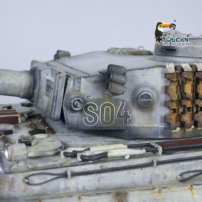 Henglong 1/16 TK7.0 Plastic German Tiger I RTR RC Tank 3818 with 360 Degrees Turret FPV BB IR Manual Spray Collection Model