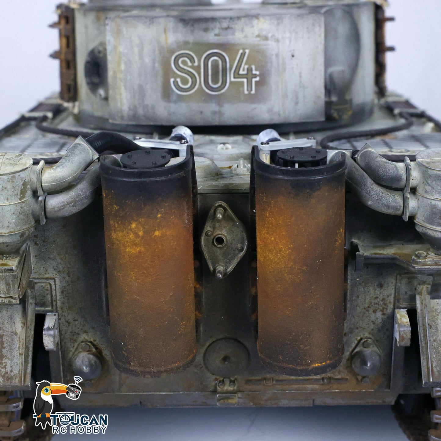 Henglong 1/16 Plastic Painted 7.0 RC Tank 3818 Tiger I Military Armored Vehicleual Spray Collection Model FPV 360 Turret