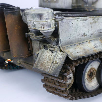 German Tiger I RC Tank 1/16 Heng Long Upgrade 7.0 FPV 3818 Metal Tracks Sprocket Wheels Barrel Recoil Manual Spray Tanks Infrared Combating System