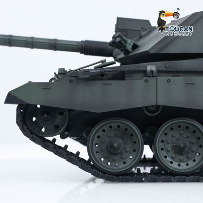 Henglong 1/16 TK7.0 Professional British Challenger II 3908 RTR RC Tank with 360 Degrees Turret BB IR Smoke Metal Tracks Sprockets Idlers Road Wheels Gearbox