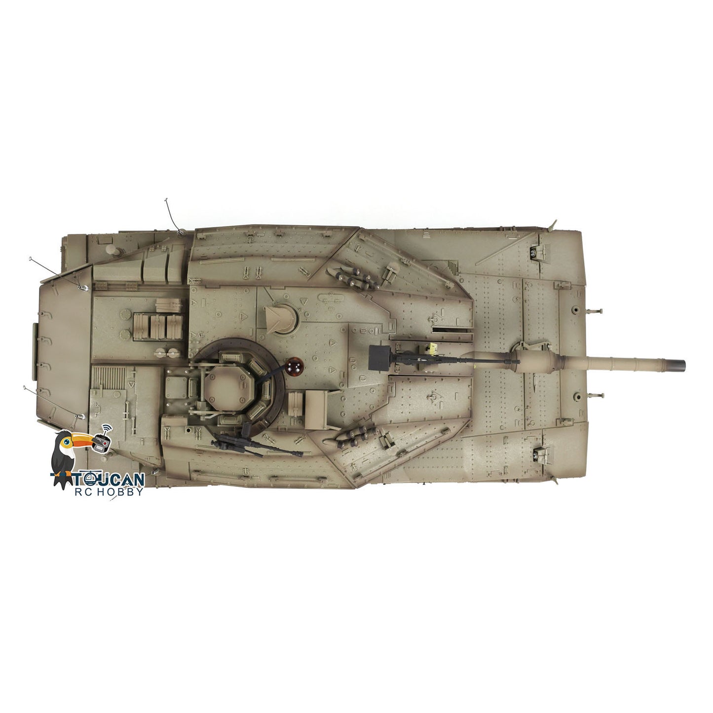 Henglong 1/16 Plastic TK7.0 IDF Merkava MK IV RTR RC Tank 3958 with FPV 360 Degrees Turret Barrel Recoil BB Smoke Steel Gearbox