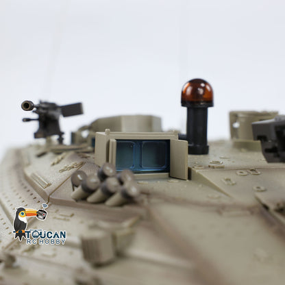 Henglong 1/16 Plastic TK7.0 IDF Merkava MK IV RTR RC Tank 3958 with FPV 360 Degrees Turret Barrel Recoil BB Smoke Steel Gearbox