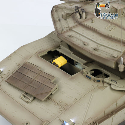 Henglong 1/16 Plastic TK7.0 IDF Merkava MK IV RTR RC Tank 3958 with FPV 360 Degrees Turret Barrel Recoil BB Smoke Steel Gearbox