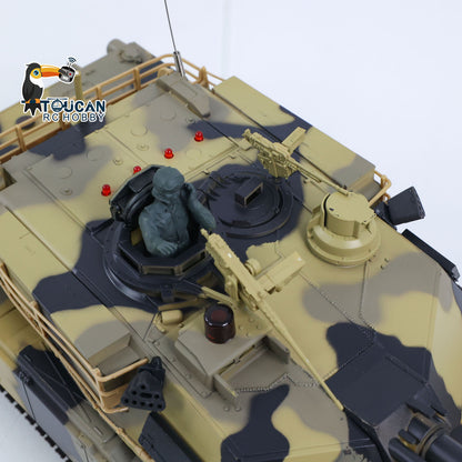 IN Stock Henglong 1/24 Plastic 3816 AbramsM1A2 RC Tank Model with Smoke Infrared Combat Turret Elevation and Depression Sound Light