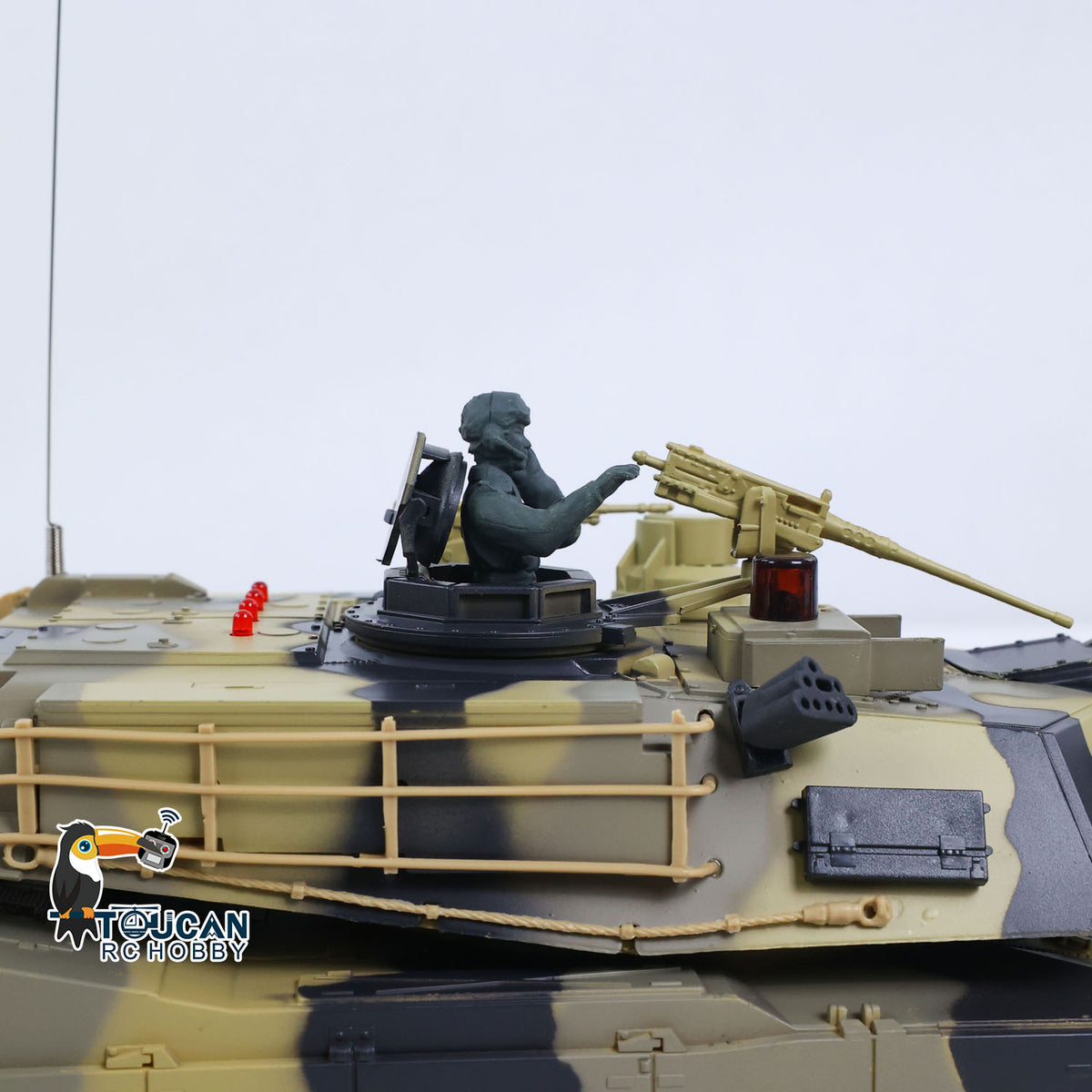 IN Stock Henglong 1/24 Plastic 3816 AbramsM1A2 RC Tank Model with Smoke Infrared Combat Turret Elevation and Depression Sound Light