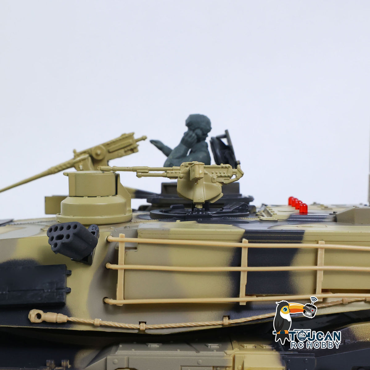 IN Stock Henglong 1/24 Plastic 3816 AbramsM1A2 RC Tank Model with Smoke Infrared Combat Turret Elevation and Depression Sound Light