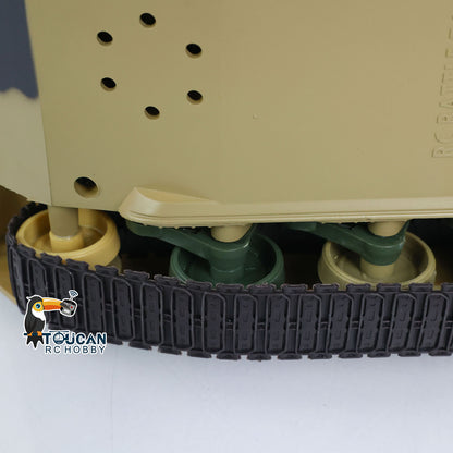 IN Stock Henglong 1/24 Plastic 3816 AbramsM1A2 RC Tank Model with Smoke Infrared Combat Turret Elevation and Depression Sound Light