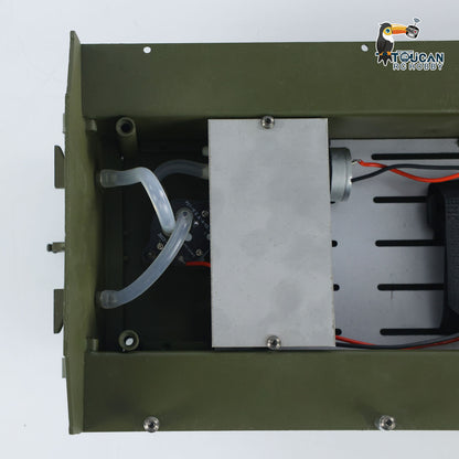 Metal Chassis with Metal Smoke Unit Switch for Henglong 1/16 RC Tank 3898 USA M4A3 Sherman Model Military Armored Car Adults Toy