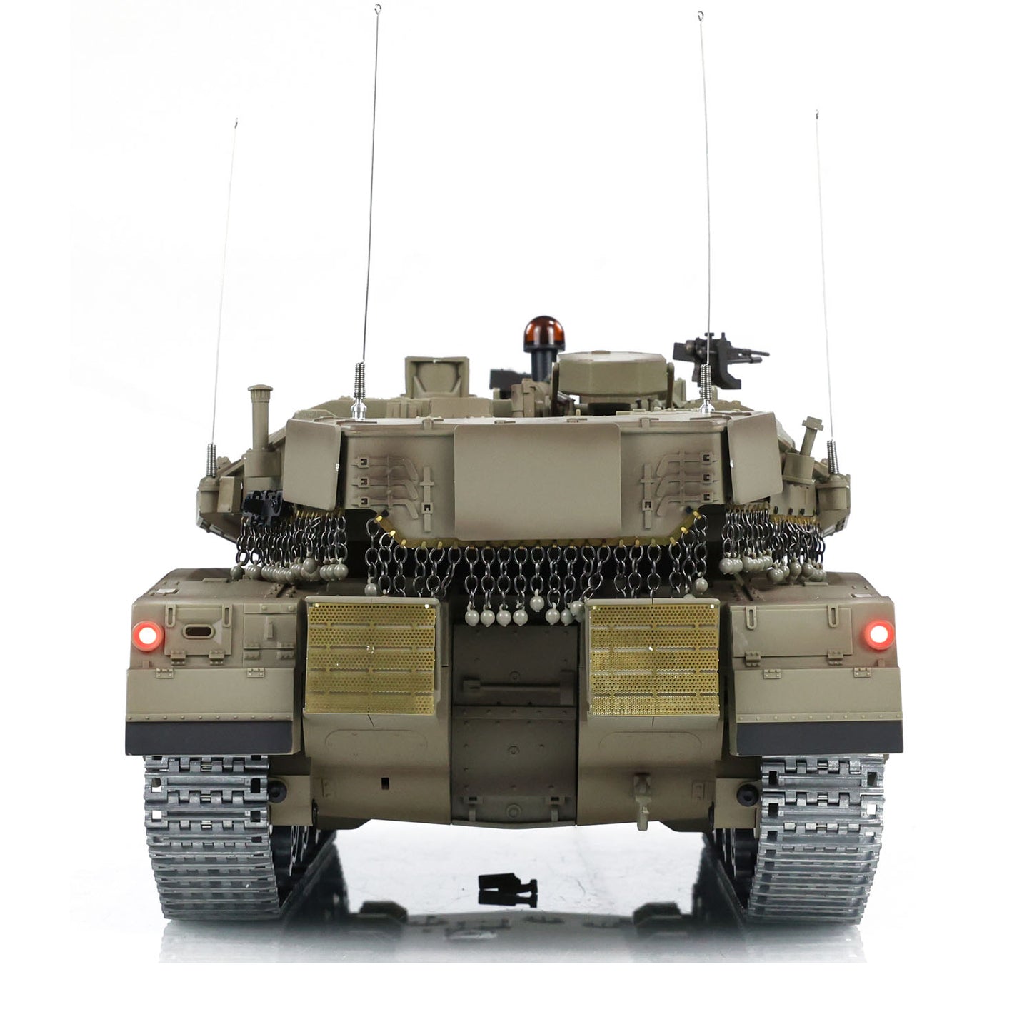 Henglong 1/16 RC Tank IDF Merkava MK IV 3958 Remote Control Battle Tank Metal Wheels Tracks Gearbox 360 Degree Turret Smoke 2 Battery