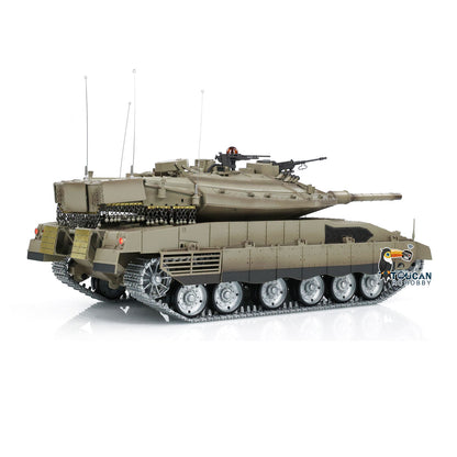 Henglong 1/16 TK7.0 Professional IDF Merkava MK IV RTR RC Tank 3958 with Barrel Recoil BB IR Smoke Metal Tracks Gearbox Sprockets Idlers Road Wheels