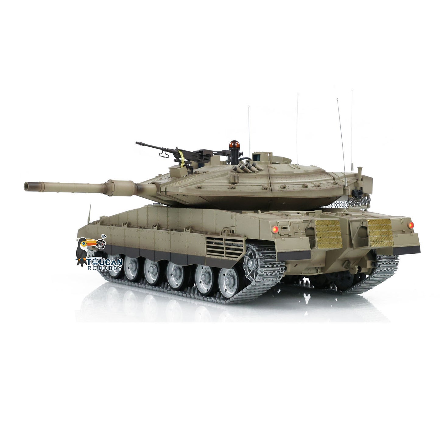 Henglong 1/16 TK7.0 Professional IDF Merkava MK IV RTR RC Tank 3958 with Barrel Recoil BB IR Smoke Metal Tracks Gearbox Sprockets Idlers Road Wheels
