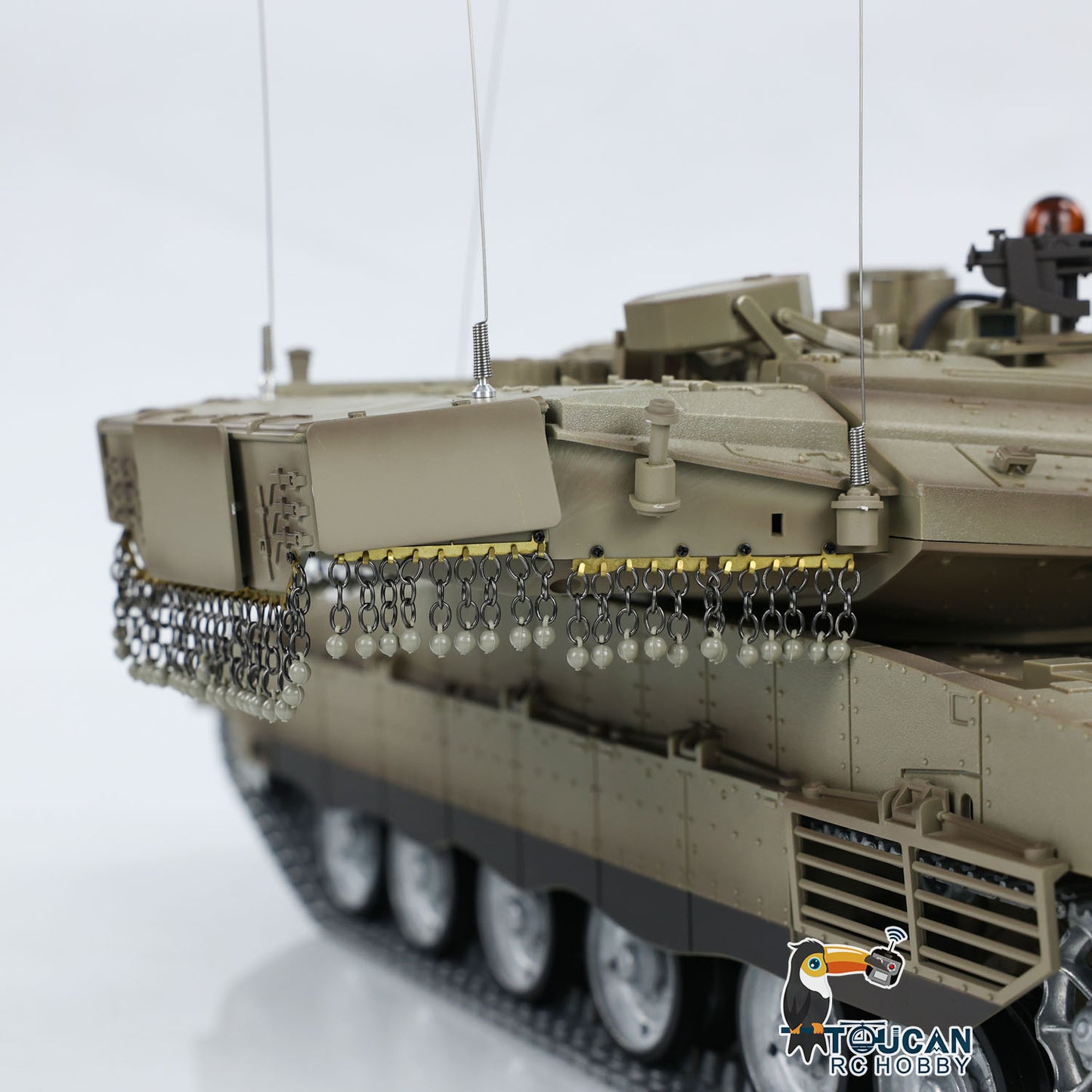 Henglong 1/16 TK7.0 Professional IDF Merkava MK IV RTR RC Tank 3958 with Barrel Recoil BB IR Smoke Metal Tracks Gearbox Sprockets Idlers Road Wheels