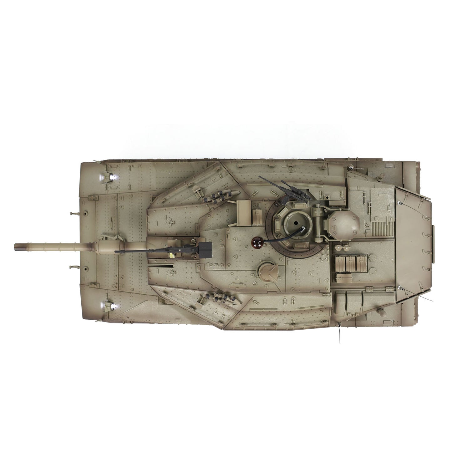 Henglong 1/16 RC Tank IDF Merkava MK IV 3958 Remote Control Battle Tank Metal Wheels Tracks Gearbox 360 Degree Turret Smoke 2 Battery