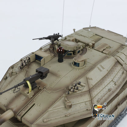 Henglong 1/16 TK7.0 Professional IDF Merkava MK IV RTR RC Tank 3958 with Barrel Recoil BB IR Smoke Metal Tracks Gearbox Sprockets Idlers Road Wheels