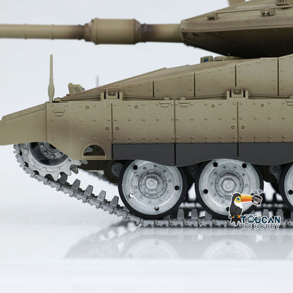 Henglong 1/16 TK7.0 Professional IDF Merkava MK IV RTR RC Tank 3958 with Barrel Recoil BB IR Smoke Metal Tracks Gearbox Sprockets Idlers Road Wheels