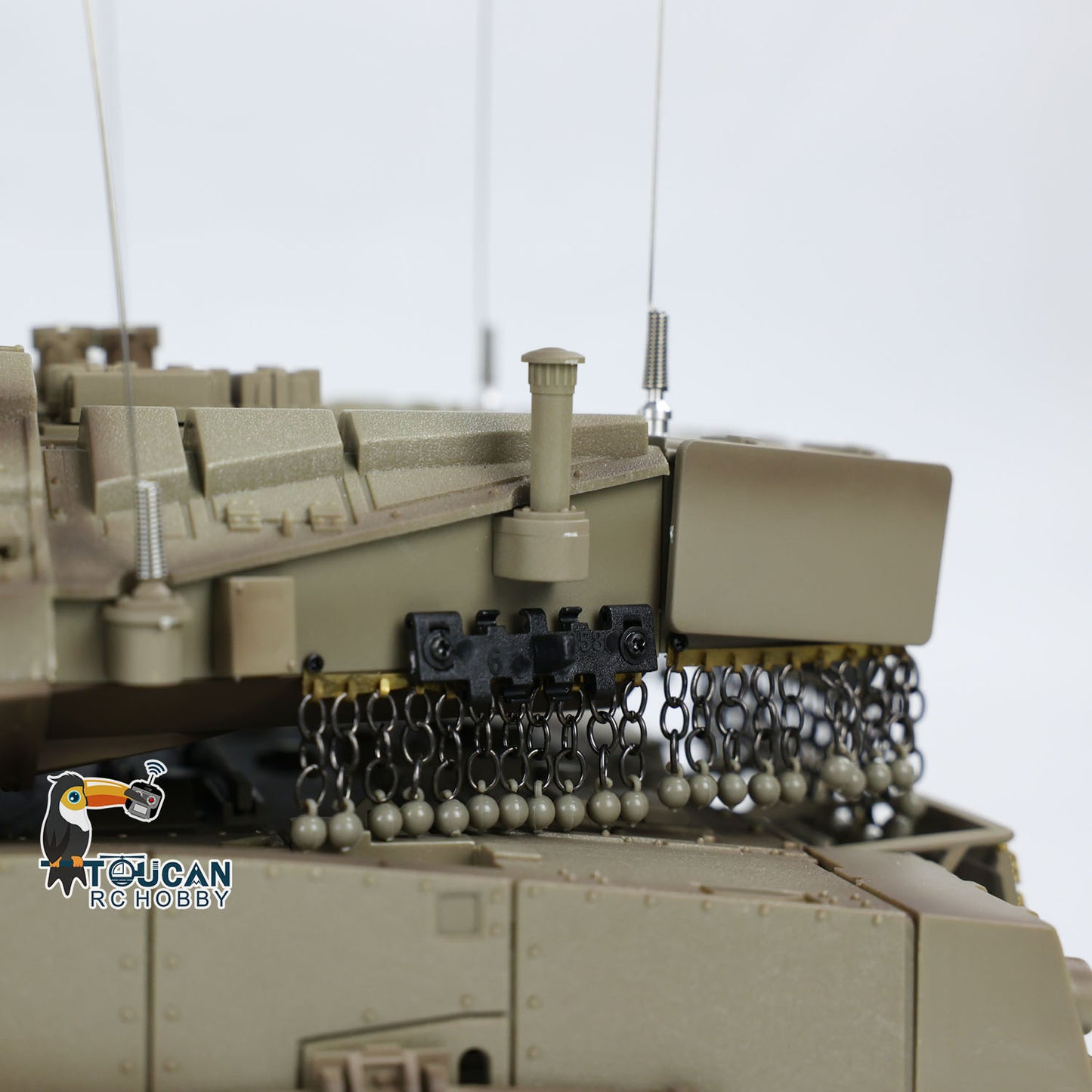 Henglong 1/16 TK7.0 Professional IDF Merkava MK IV RTR RC Tank 3958 with Barrel Recoil BB IR Smoke Metal Tracks Gearbox Sprockets Idlers Road Wheels