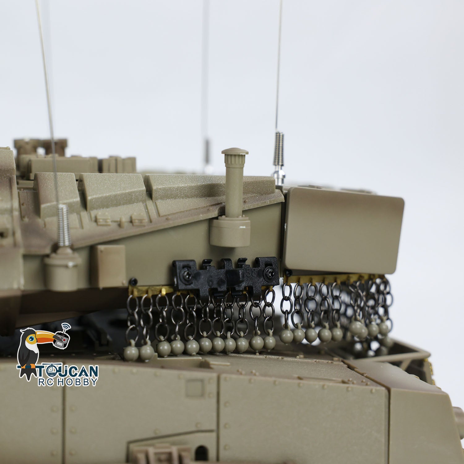 Henglong 1/16 TK7.0 IDF Merkava MK IV 3958 RTR RC Tank with Metal Sprockets Idlers Road Wheels Tracks Gearbox
