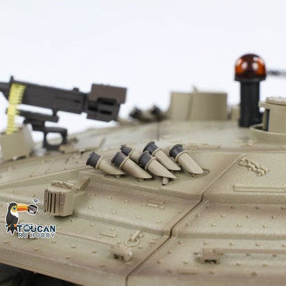 Henglong 1/16 TK7.0 Professional IDF Merkava MK IV RTR RC Tank 3958 with Barrel Recoil BB IR Smoke Metal Tracks Gearbox Sprockets Idlers Road Wheels