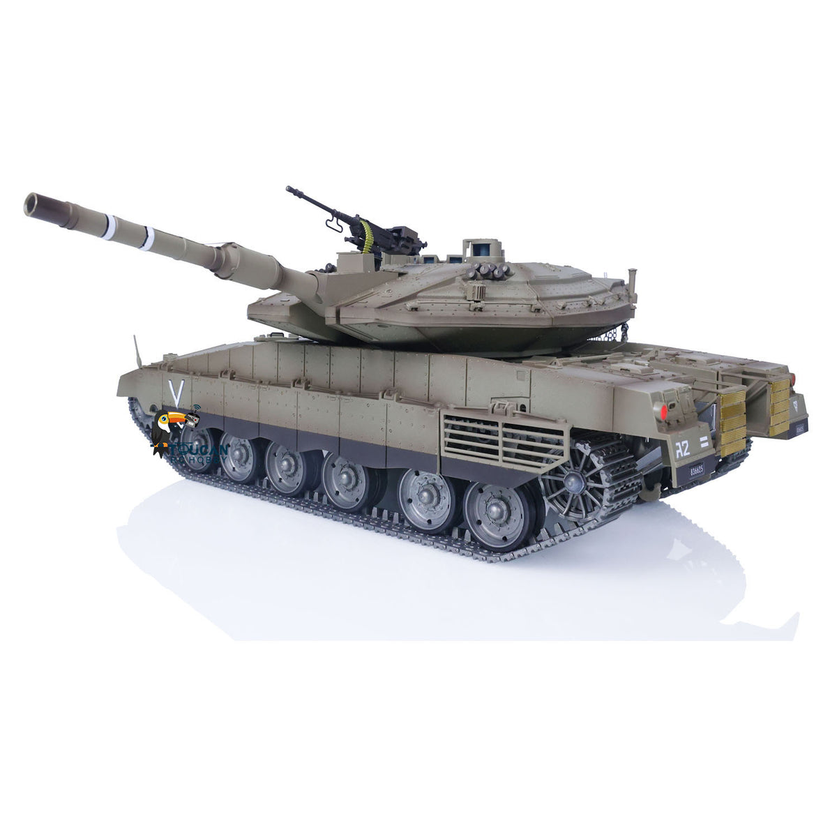 IN Stock Henglong 1/16 TK7.1 IDF Merkava MK IV 3958 RTR RC Tank with 360 Degrees Turret IR Metal Chassis Tracks Sprockets Idlers road Wheels Steel Gearbox