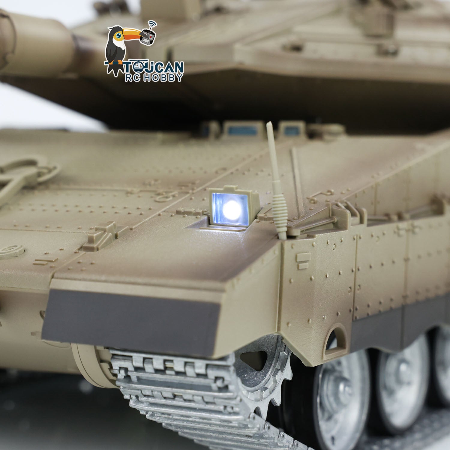 Henglong 1/16 TK7.0 IDF Merkava MK IV 3958 RTR RC Tank with Smoke BB Unit IR Dual Battery Barrel Recoil 360 Degrees Turret Metal Sprockets Idlers Road Wheels Tracks Gearbox