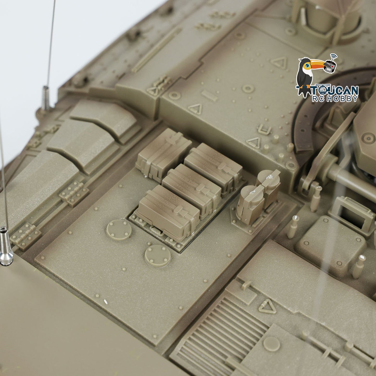 Henglong 1/16 TK7.0 IDF Merkava MK IV 3958 RTR RC Tank with 360 Degrees Turret Dual Battery Barrel Recoil