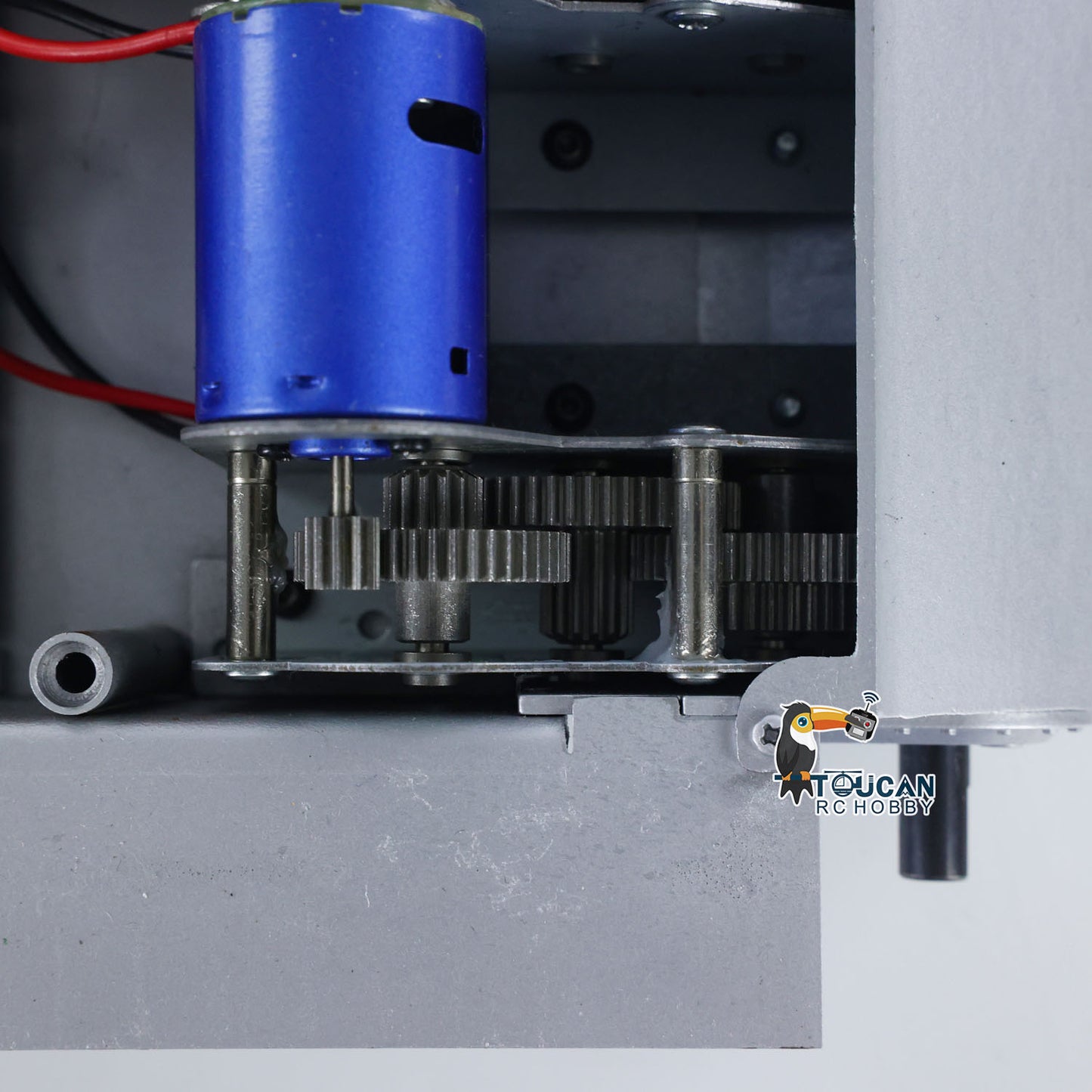 Metal Chassis Smoke Unit Gearbox Power Blue Motor Speaker Switch for Henglong 1/16 RC Battle Tank 3898 USA M4A3 Sherman Model