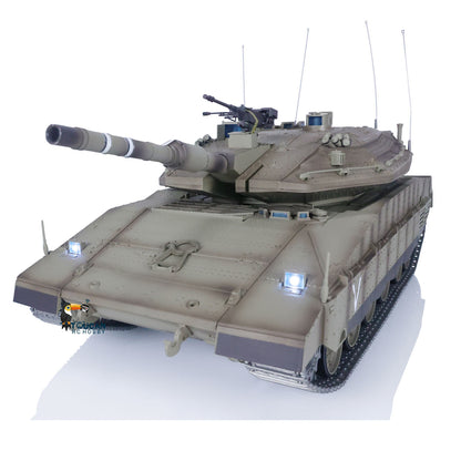 Heng Long RC Tanks Model 1/16 Scale IDF Merkava MK IV With Airsoft Open Fire Smoking 360 Turret Rotary Recoil Barrel