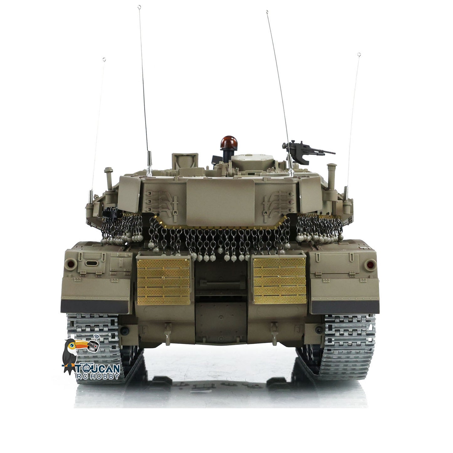 Henglong 1/16 TK7.0 IDF Merkava MK IV RTR RC Tank 3958 with 360 Degree Turret Barrel Recoil BB IR Smoke Metal Gearbox Tracks Sprockets Idlers Wheels