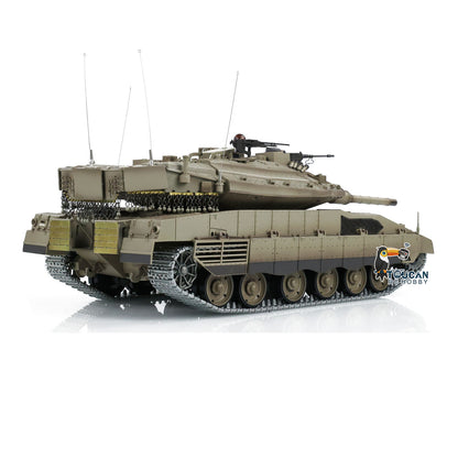 Henglong 1/16 TK7.0 IDF Merkava MK IV RTR RC Tank 3958 with 360 Degree Turret Barrel Recoil BB IR Smoke Metal Gearbox Tracks Sprockets Idlers Wheels