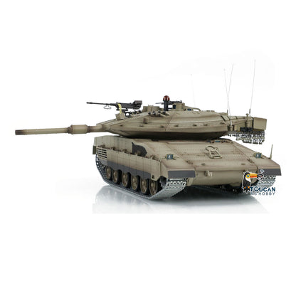 Henglong 1/16 TK7.0 IDF Merkava MK IV RTR RC Tank 3958 with 360 Degree Turret Barrel Recoil BB IR Smoke Metal Gearbox Tracks Sprockets Idlers Wheels