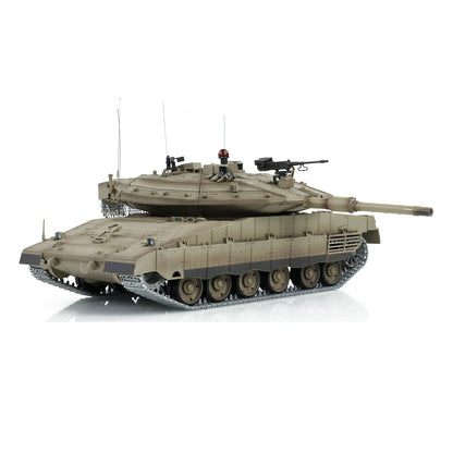 7.0 HengLong RC Tank 1/16 IDF Merkava MK IV 3958 Barrel Flash & Smoke Effect 360 Degree Turret BB IR Armored Military Vehicle Model