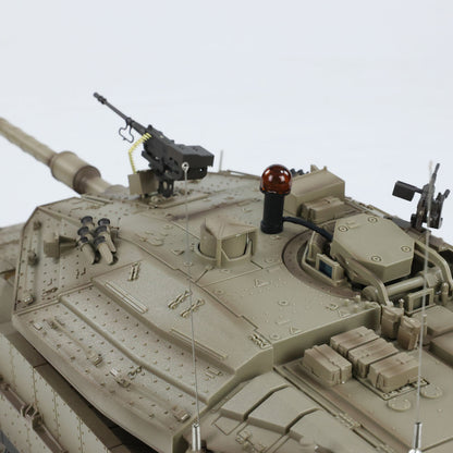 7.0 HengLong RC Tank 1/16 IDF Merkava MK IV 3958 Barrel Flash & Smoke Effect 360 Degree Turret BB IR Armored Military Vehicle Model