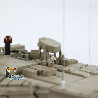 Henglong 1/16 TK7.0 IDF Merkava MK IV RTR RC Tank 3958 with 360 Degree Turret Barrel Recoil BB IR Smoke Metal Gearbox Tracks Sprockets Idlers Wheels