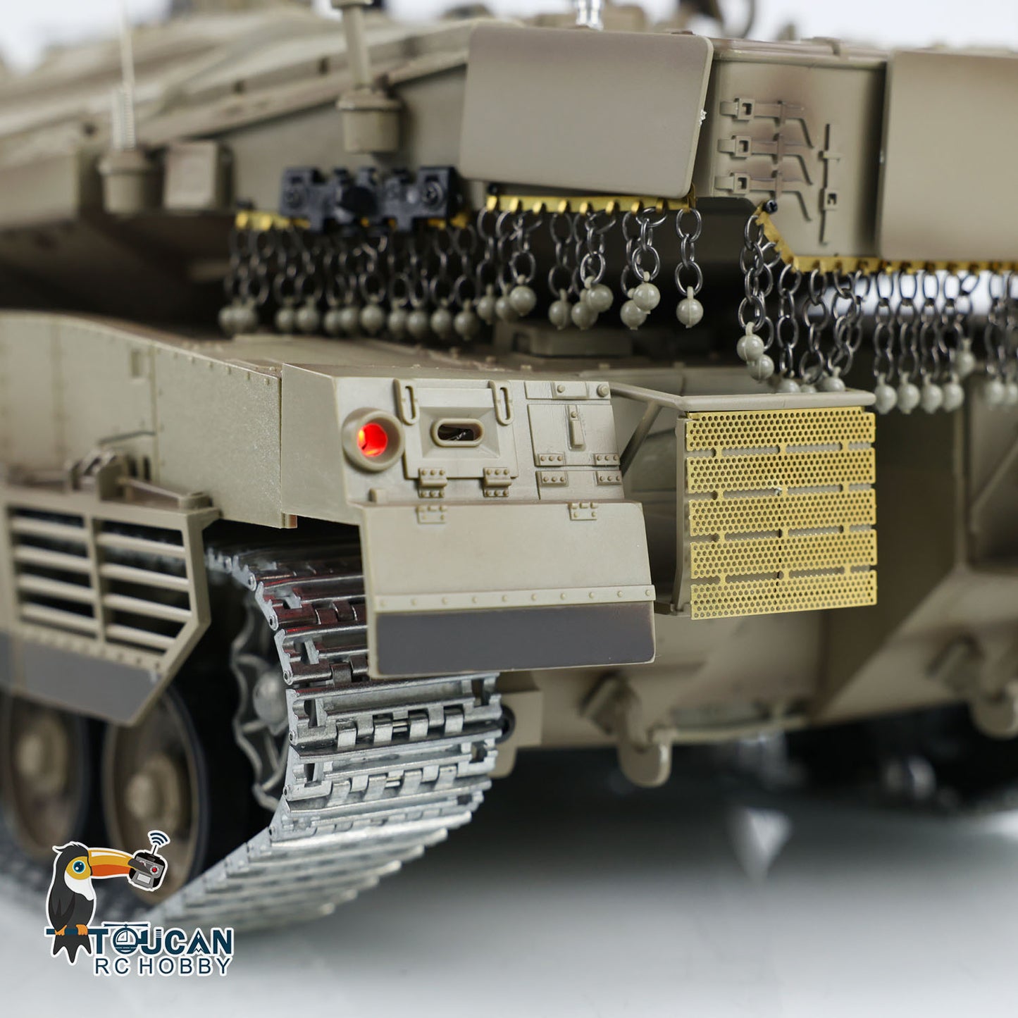 Henglong 1/16 TK7.0 IDF Merkava MK IV RTR RC Tank 3958 with 360 Degree Turret Barrel Recoil BB IR Smoke Metal Gearbox Tracks Sprockets Idlers Wheels